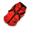 Veste d'hiver rouge avec Harnais intégré TREK - Comptoir des Petits Chiens