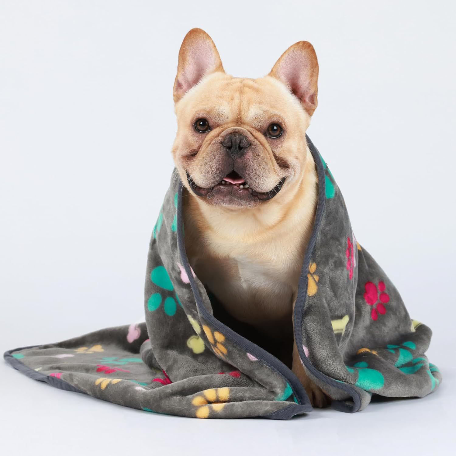 Couverture ultra douce pour chiens – Small – Gris et crème